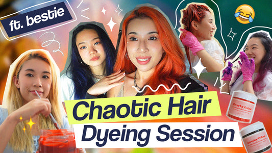 Chaotic Hair Dyeing Session using Qwerky Colour Hair Conditioning Dyes