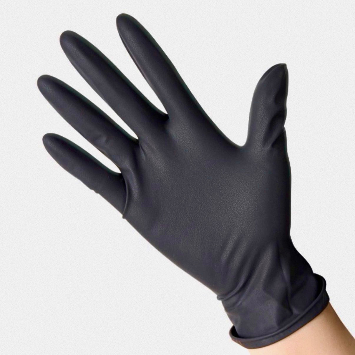Black Reusable Latex Gloves - Qwerky Colour
