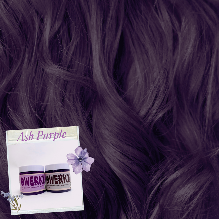Ash Purple hair colour result