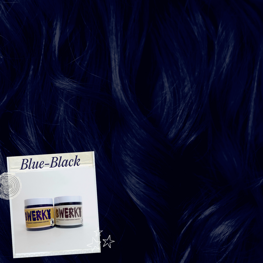 Dark Blue Black hair colour result