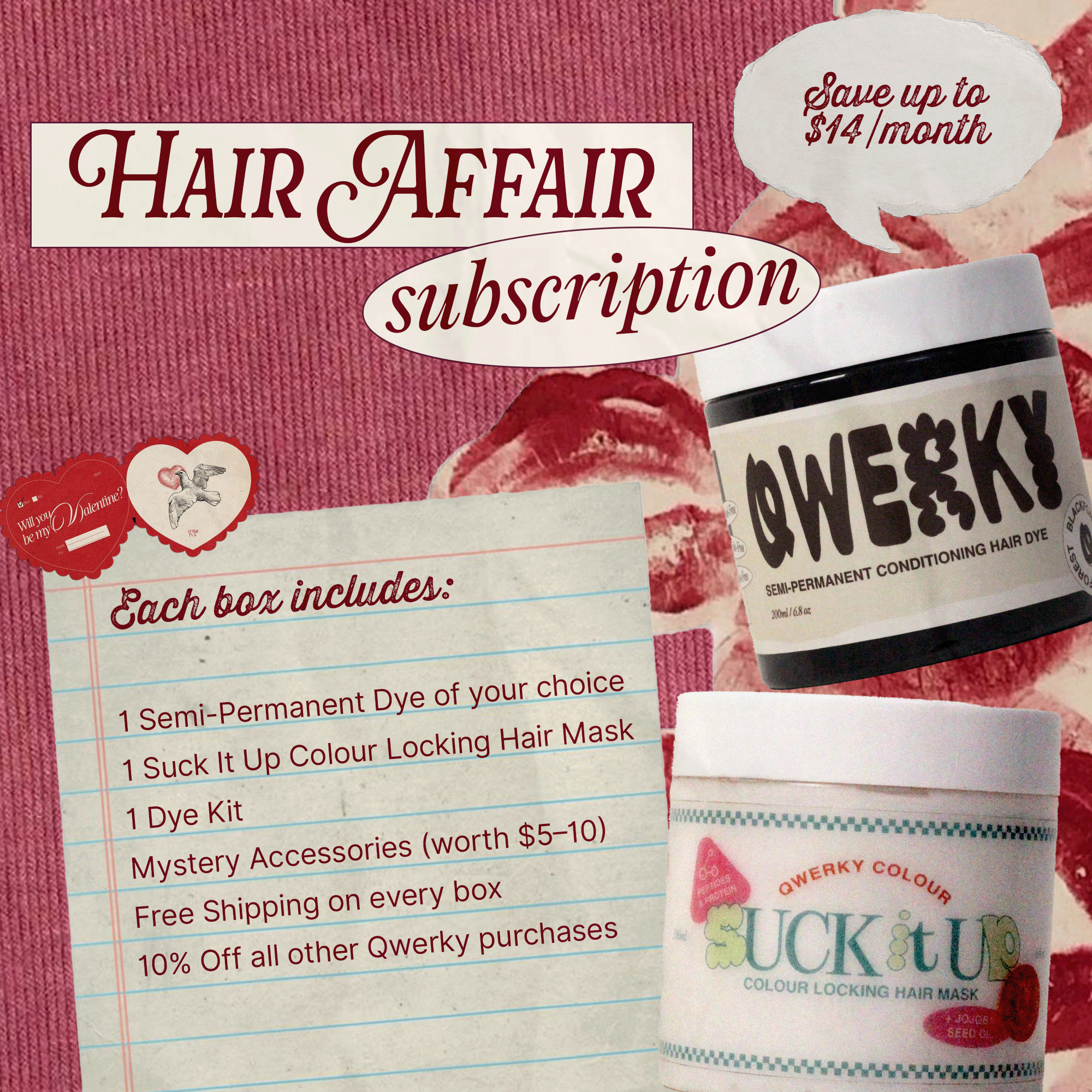 💘 Hair Affair Monthly Subscription 💘 - Qwerky Colour