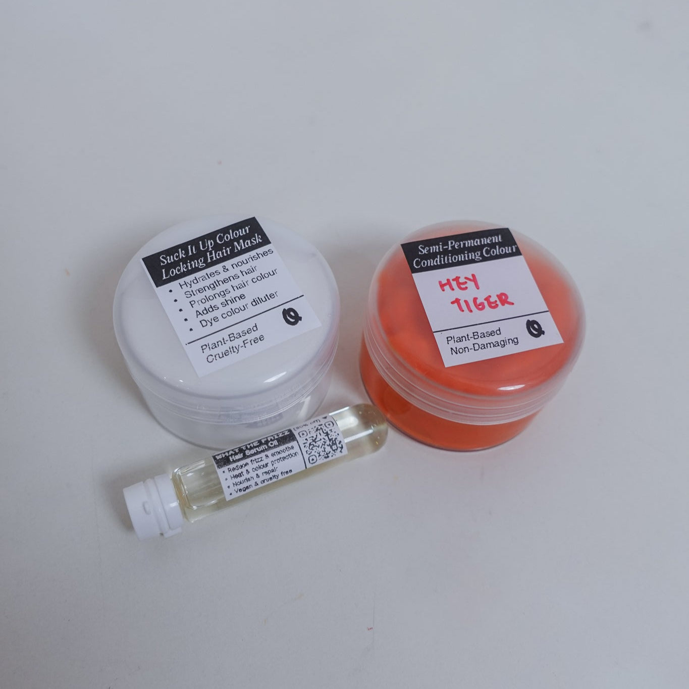 [Try Me Trio] Semi-Permanent Dye, Suck It Up Mask, What The Frizz Oil Samples - Qwerky Colour