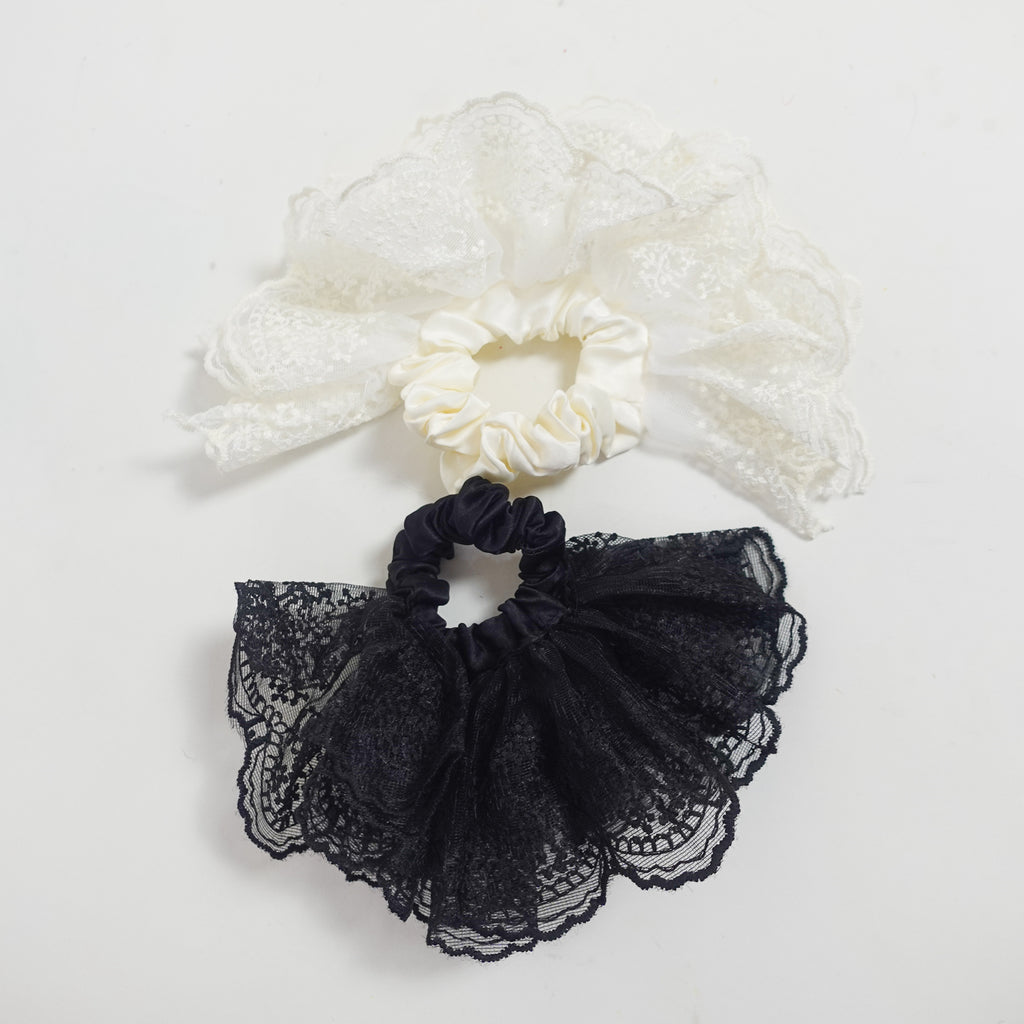 [Qwerky] Lace Oversized Scrunchie - Qwerky Colour