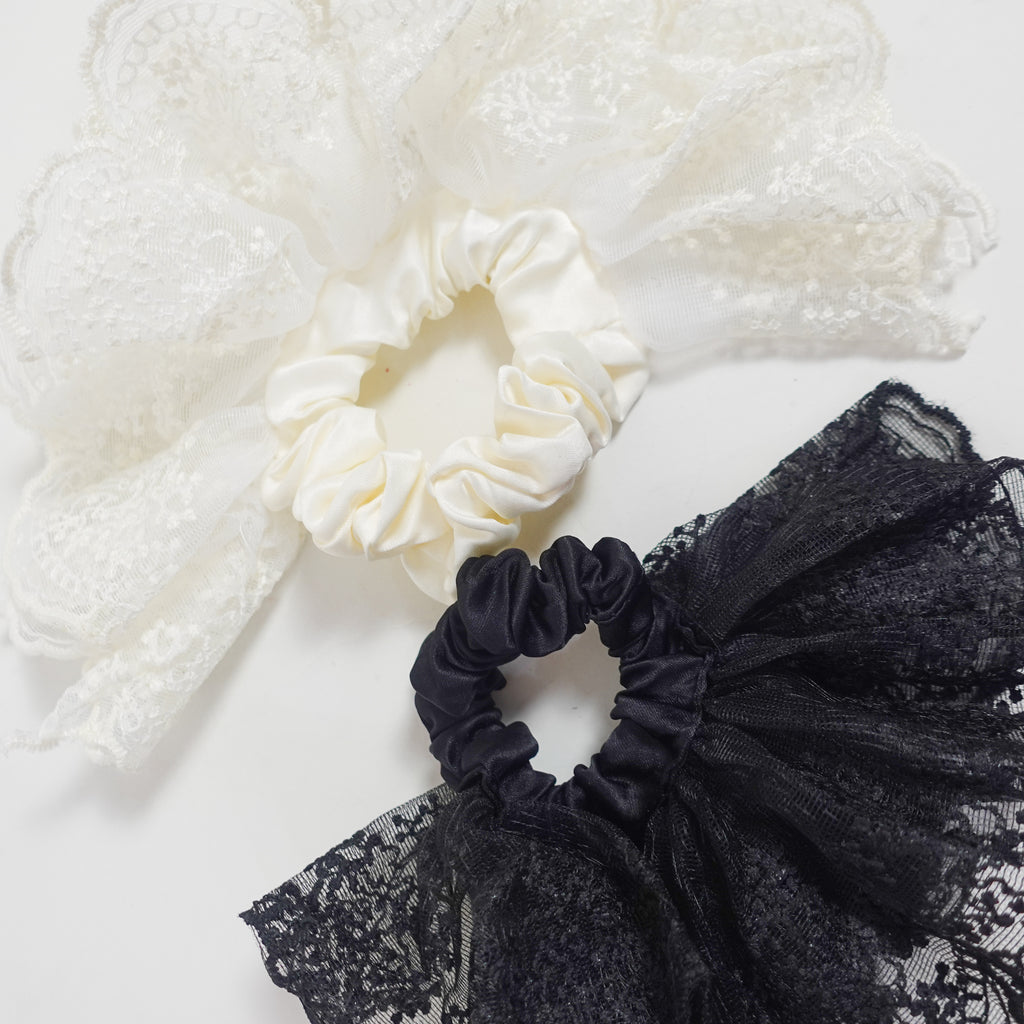 [Qwerky] Lace Oversized Scrunchie - Qwerky Colour