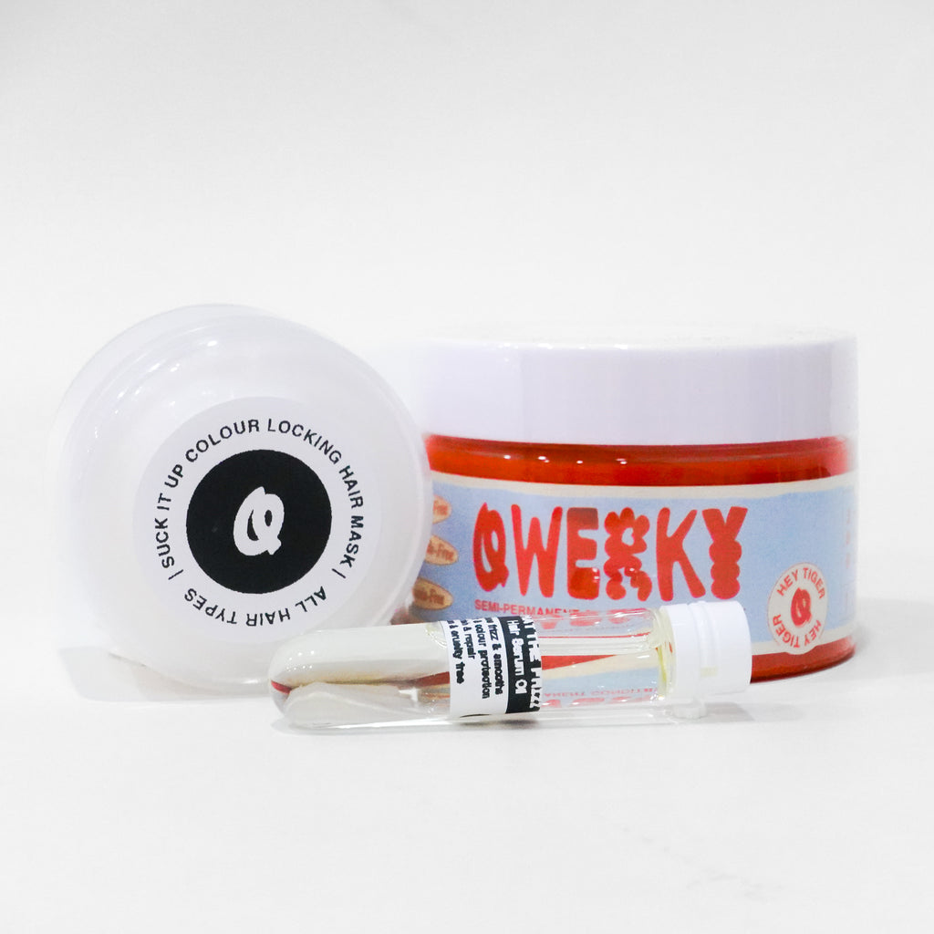 [Try Me Trio] Semi-Permanent Dye, Suck It Up Mask, What The Frizz Oil Samples - Qwerky Colour