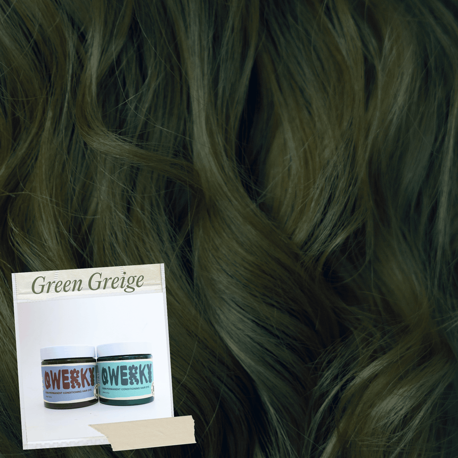 Green Greige hair colour result