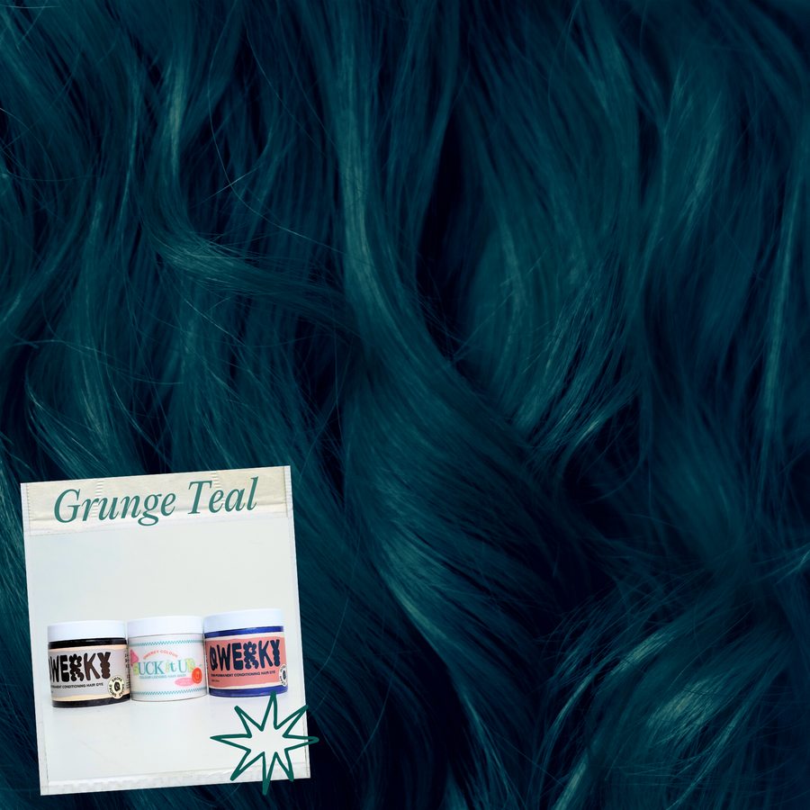 Grunge Teal hair colour result