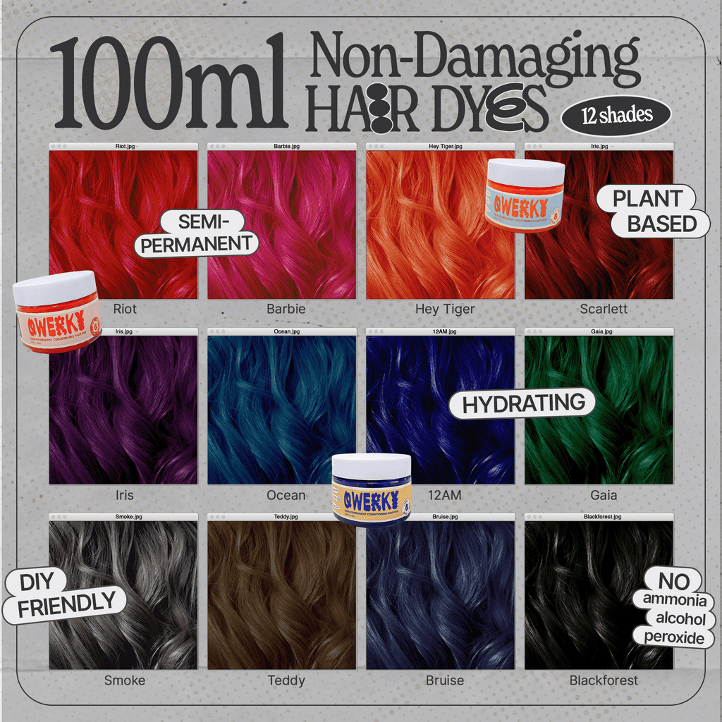 Non-Damaging Semi-Permanent Hair Dyes 100ml