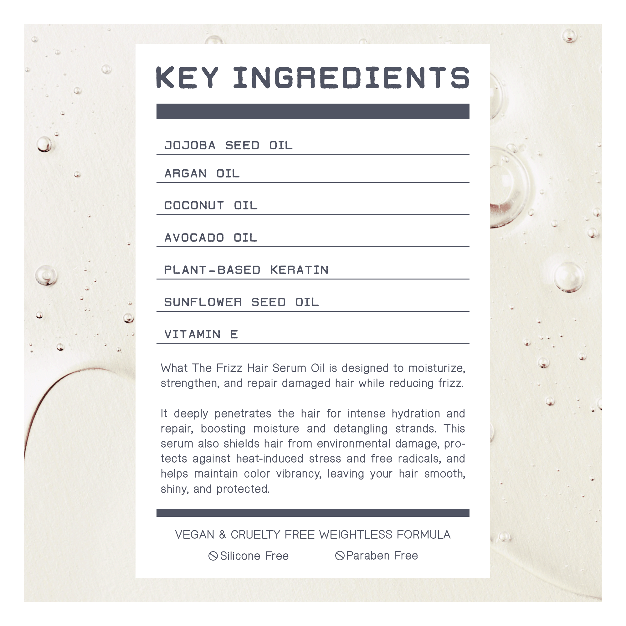 Sample Size — What The Frizz Hair Serum Oil (5ml) - Qwerky Colour