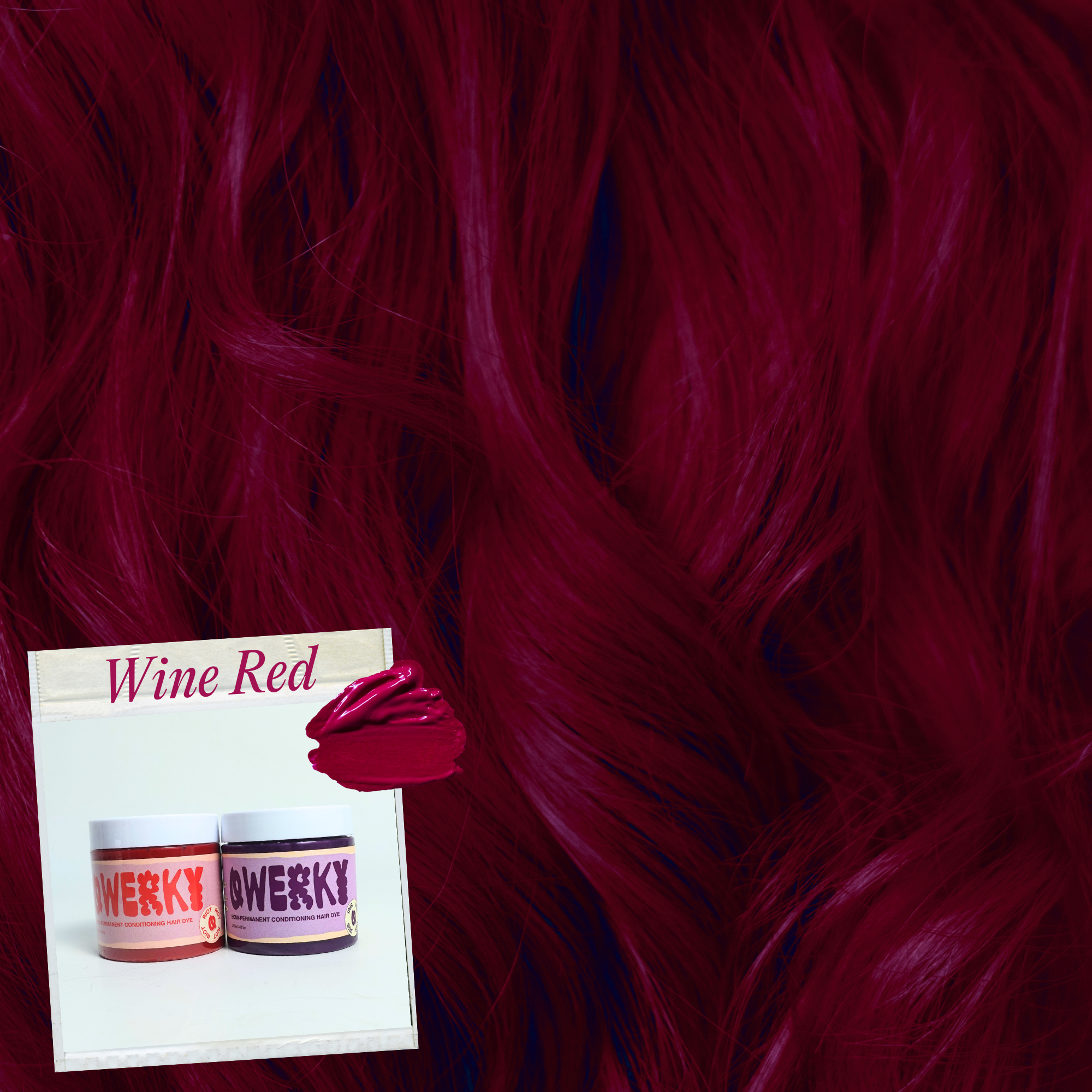Wine Red  Dark Purple Red Mixology Look - Qwerky Colour