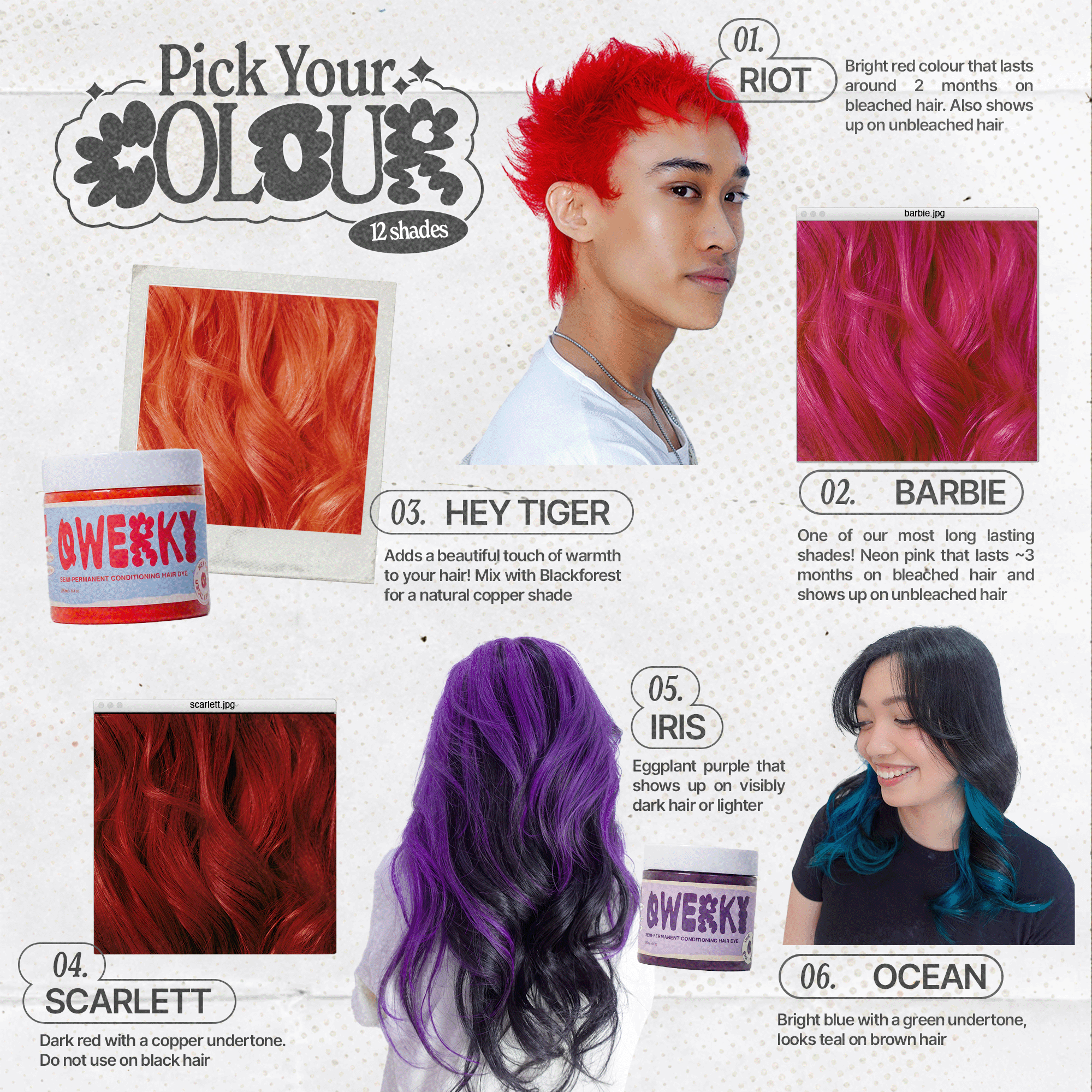 Non-Damaging Semi-Permanent Hair Dyes 100ml - Qwerky Colour