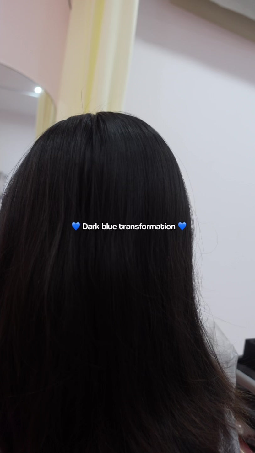 Dark Blue Black Mixology Look