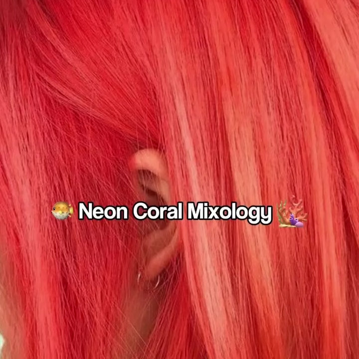 Neon Coral Orange Mixology Look